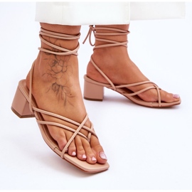 Sandali allacciati Beige Tacchi alti Secret Love 2
