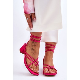 Sandali allacciati Rosa Tacchi alti Secret Love 1