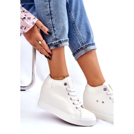 Sneakers alte con zeppa nascosta Big Star LL274035 Bianche bianco 3