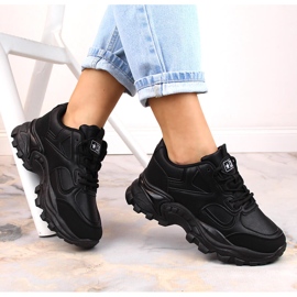 Scarpe sportive da donna nere sulla piattaforma eVento 5465 nero 1