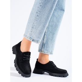 Scarpe nere con suola spessa di Shelovet nero 1