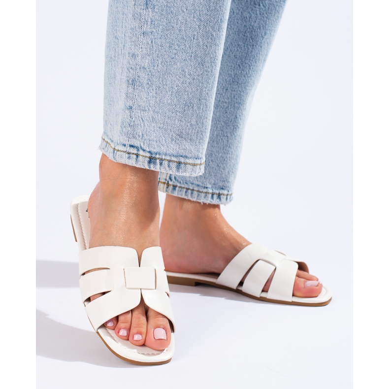 Pantofole da donna classiche bianche Shelovet bianco 1