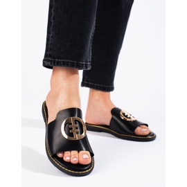 Ciabatte nere eleganti Shelovet da donna nero 1