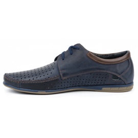 Olivier Scarpe uomo traforate 563 blu navy 1