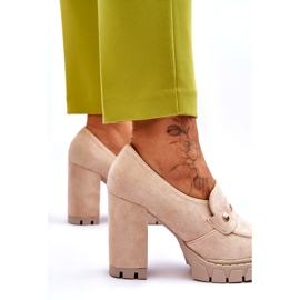 Vinceza Elegante Camoscio Tacchi Alti Beige Mintore 3