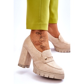 Vinceza Elegante Camoscio Tacchi Alti Beige Mintore 1