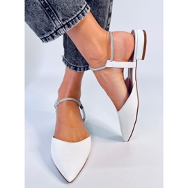 Ballerine con tacco aperto di Durie White bianco 1