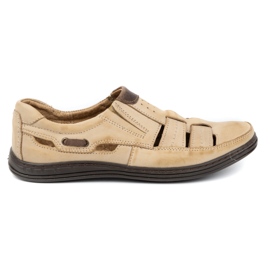 Polbut Scarpe da uomo traforate 06 per beige estivo 1