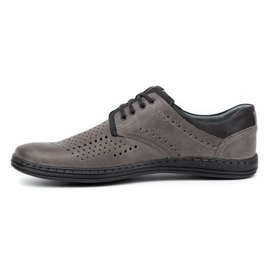 Polbut Scarpe da uomo in pelle 402 grigio estivo 2