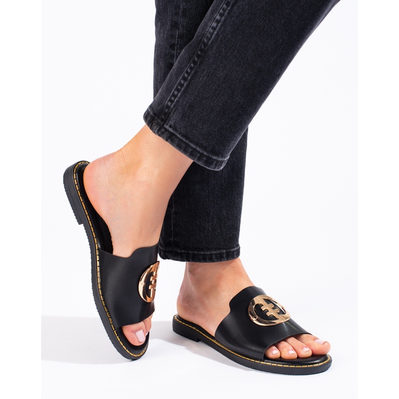 Ciabatte nere eleganti Shelovet da donna nero 1