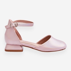 Sandali per bambini con tacco basso Rosa Nelly 2