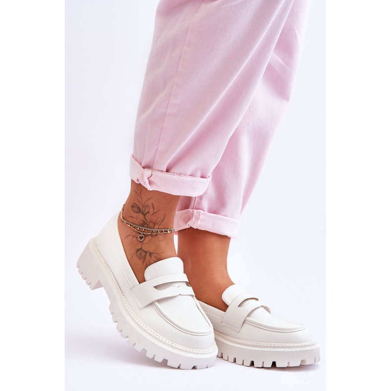 Mocassini slip on con plateau bianchi Riverside bianca 1