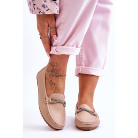 Mocassini Slip-on Donna Con Decorazione Glitter Beige This Moment 1