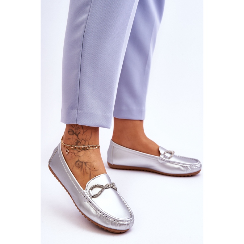 FC3 Mocassini Slip-on Donna Con Decorazione Glitter Argento This Moment d'argento 2