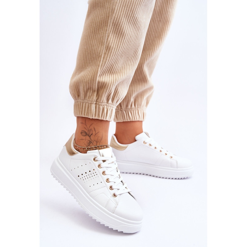 Scarpe Sportive da Donna Bianche e Oro Be First! bianco 2