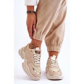 Scarpe da ginnastica classiche con plateau Beige Ne ho bisogno 1