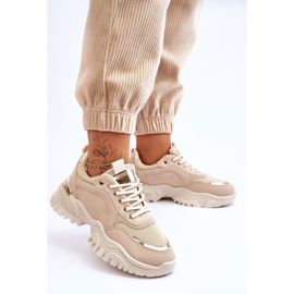 Scarpe da ginnastica classiche con plateau Beige Ne ho bisogno 2