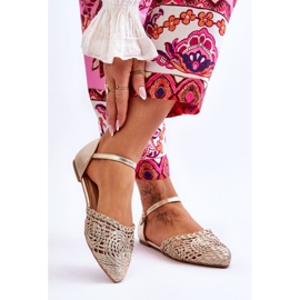 FM1 Eleganti Sandali Donna Piatti Oro Sheia d'oro 2