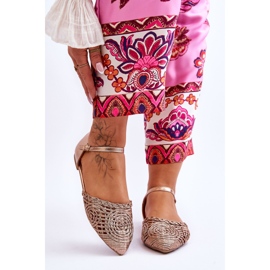 FM1 Eleganti Sandali Donna Piatti Rose Gold Sheia d'oro 1