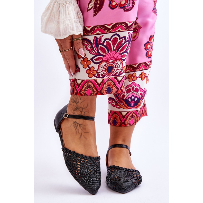 FM1 Eleganti Sandali Donna Flat Black Sheia nero 1