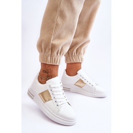 Classiche scarpe sportive Follow Me bianche e oro bianca 2
