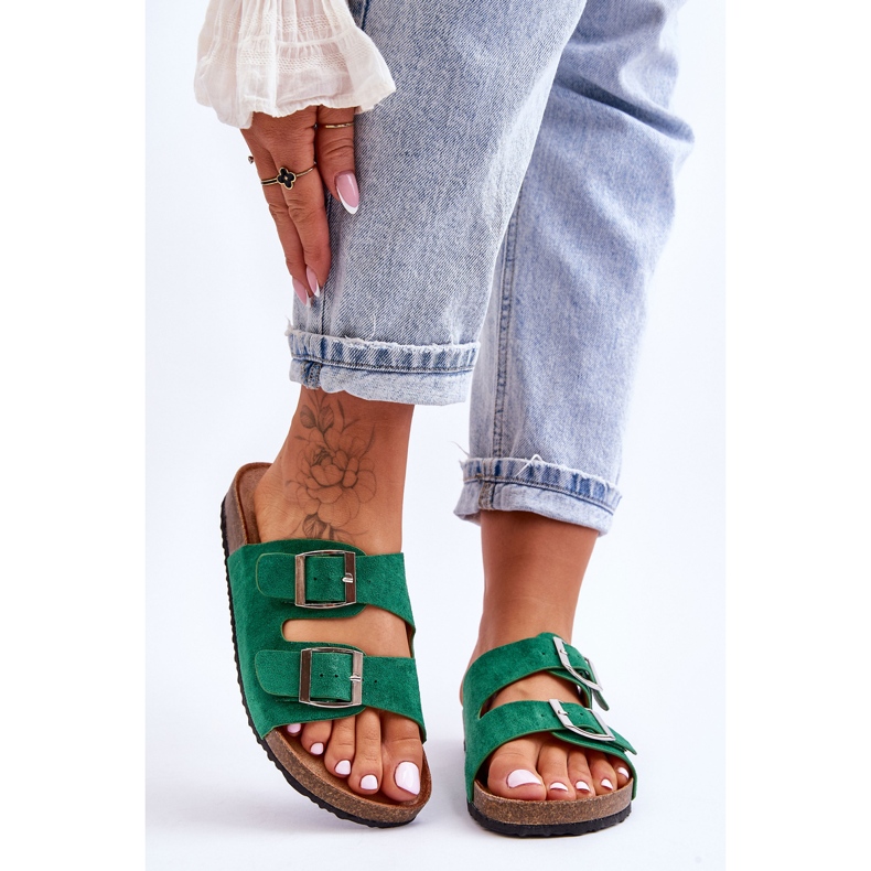 FB1 Pantofole da donna Destino verde 1