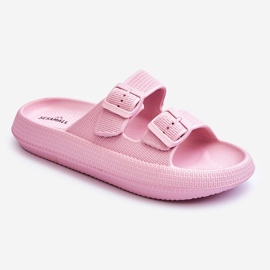 Ciabatte da donna in schiuma con strisce rosa Sharmen 1