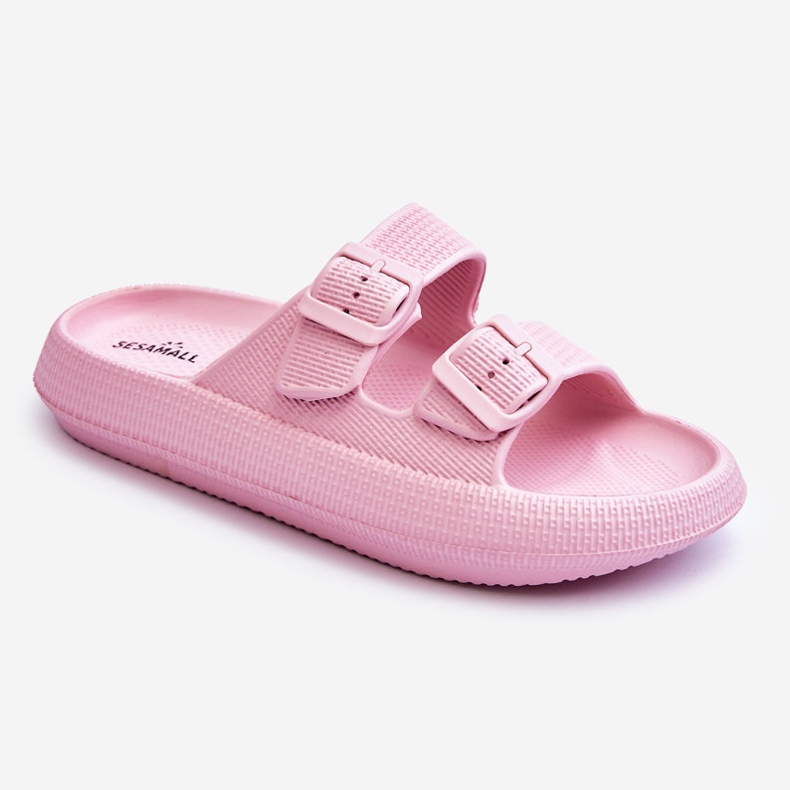 Ciabatte da donna in schiuma con strisce rosa Sharmen 1