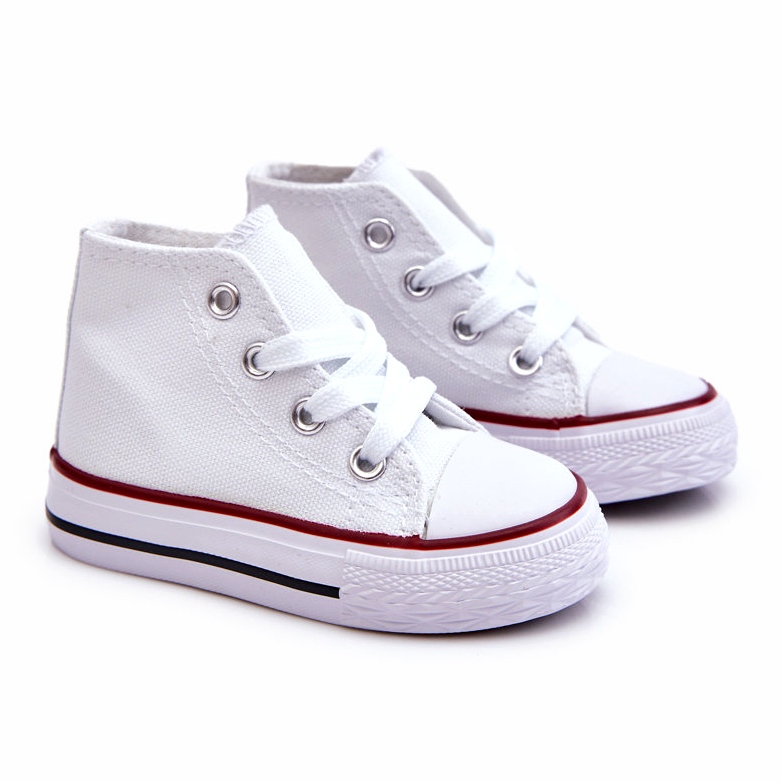 Sneakers Alte da Bambino, Colore Bianco bianca 1