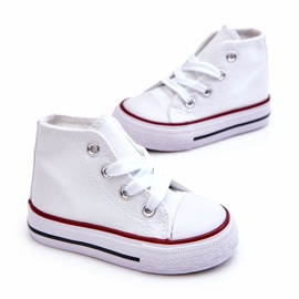 Sneakers Alte da Bambino, Colore Bianco 2