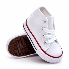 Sneakers Alte da Bambino, Colore Bianco 3