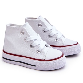 Sneakers Alte da Bambino, Colore Bianco 5