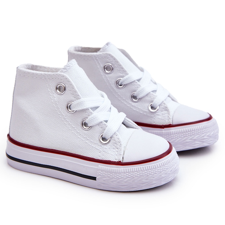 Sneakers Alte da Bambino, Colore Bianco bianca 5