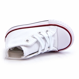 Sneakers Alte da Bambino, Colore Bianco 4