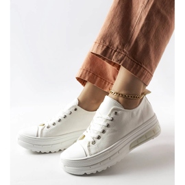 Sneakers Hawthorne bianche con plateau bianca 1