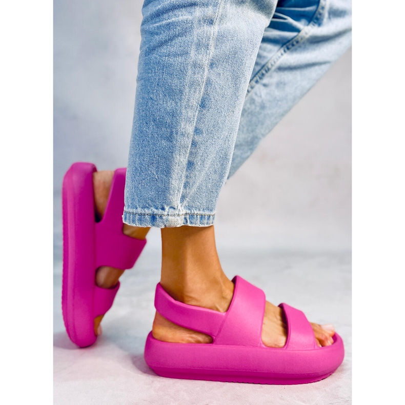 Sandali di gomma Boddie fucsia rosa 2
