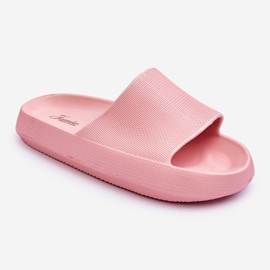 Fashion Pantofole in schiuma alla moda su un'enorme piattaforma Linnea rosa 1