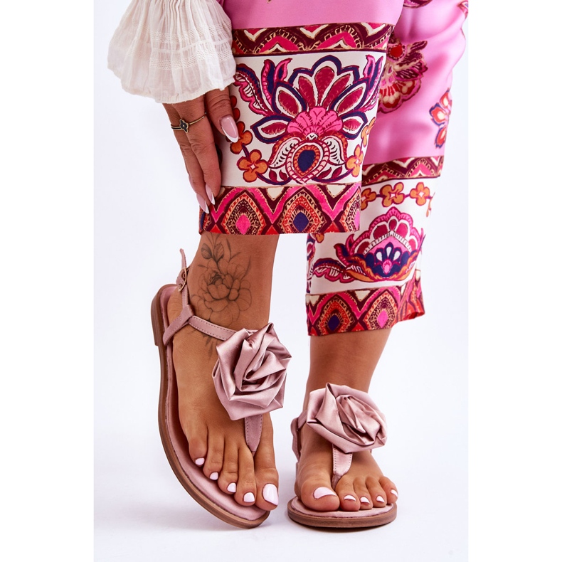 Infradito Donna Con Tessuto Rose Nude Carisma rosa 1