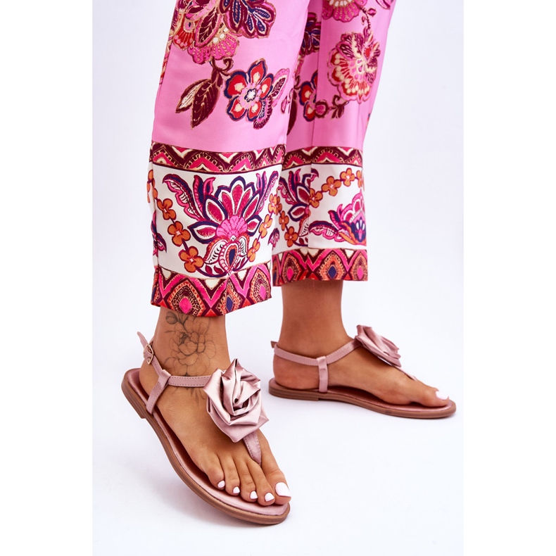 Infradito Donna Con Tessuto Rose Nude Carisma rosa 2