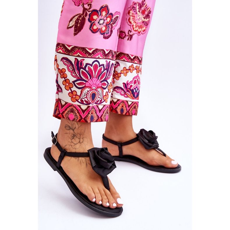FS1 Infradito Donna Con Tessuto Rose Black Carisma nero 2