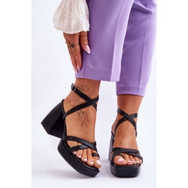 FS1 Tacchi Alla Moda E Sandali Con Plateau Neri nero 1