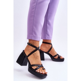 FS1 Tacchi Alla Moda E Sandali Con Plateau Neri nero 2