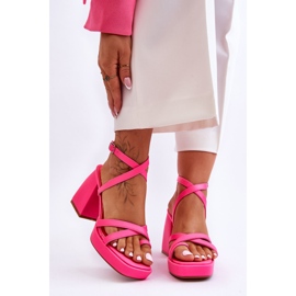 FS1 Tacchi alti alla moda rosa segreta rosa e sandali con plateau 1