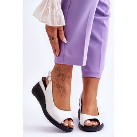 Sandali con Zeppa da Donna Sergio Leone SK853 Bianco 1