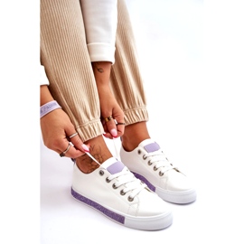 PS1 Sneakers Basse Da Donna Con Jets Bianco-Viola Demira 1