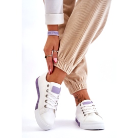 PS1 Sneakers Basse Da Donna Con Jets Bianco-Viola Demira 3