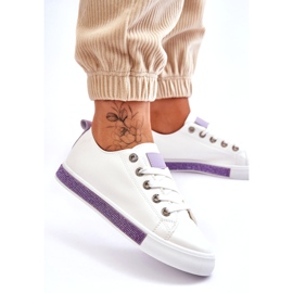 PS1 Sneakers Basse Da Donna Con Jets Bianco-Viola Demira 4