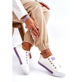 PS1 Sneakers Basse Da Donna Con Jets Bianco-Viola Demira 6