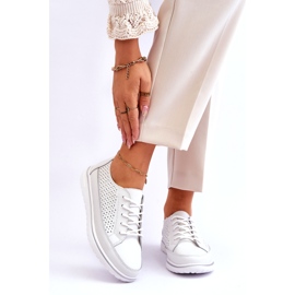 Vinceza Scarpe Sportive da Donna in Pelle Sneakers Bianco Elami 1
