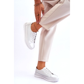 Vinceza Scarpe Sportive da Donna in Pelle Sneakers Bianco Elami 3